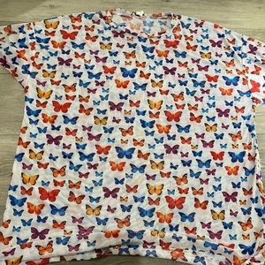 Fashionnova, 1x, white with multiple color butterflies